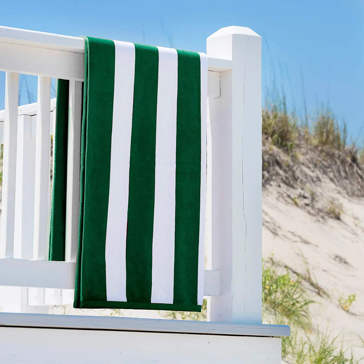 Serviette de plage à rayures à impression personnalisée de luxe 100 cm x 200 cm en gros Canada 400 g/m² épaisse 100 % coton sans sable séchage rapide