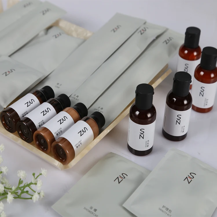 Botellas de plástico de 30 ml para baño de hotel de 5 estrellas, diseño de botella de champú para amenities de hotel, lujo de alta gama, solo botella de champú de hotel de 30 ml
