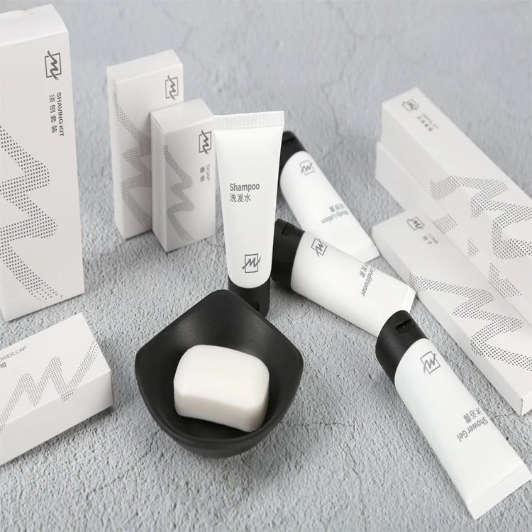 Botellas de plástico de 30 ml para baño de hotel de 5 estrellas, diseño de botella de champú para amenities de hotel, lujo de alta gama, solo botella de champú de hotel de 30 ml