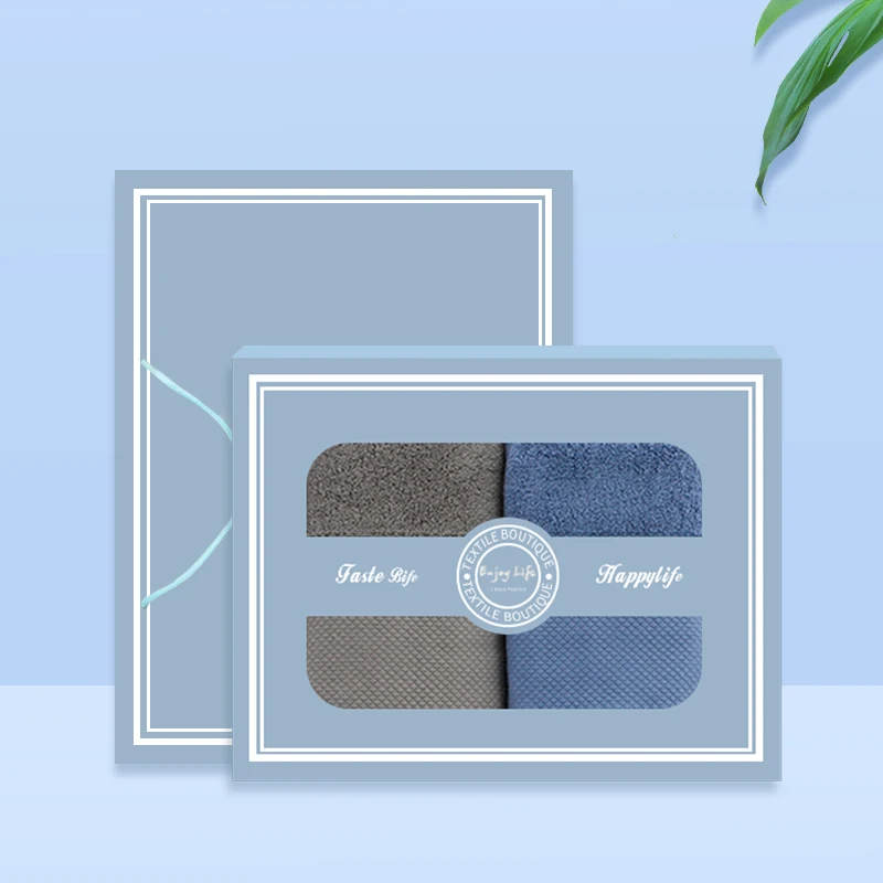 5-star Hotel Quality Bath Face Towel Gift Set Quick-dry Compressed Embroidered Hand Towels Solid Color Wedding Accessories