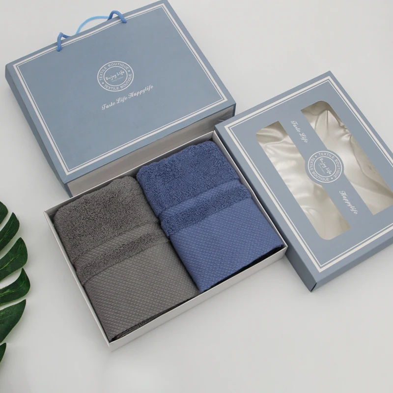 5-star Hotel Quality Bath Face Towel Gift Set Quick-dry Compressed Embroidered Hand Towels Solid Color Wedding Accessories