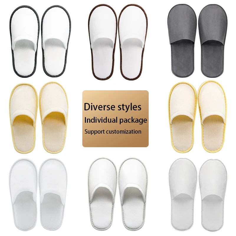 Zapatilla de Hotel para Mujer Desechable de Toalla de Felpa Antideslizante C&oacute;moda Terciopelo Calidad Adulto Zapatillas de Hotel Sexy