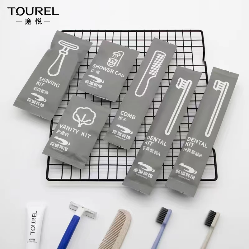 30ml 50ml Luxury Bathroom Shampoo Conditioner Soft Film Bag Hotel Amenity Bottles Recyclable Custom Logo 3-5 Stars Amenities Set