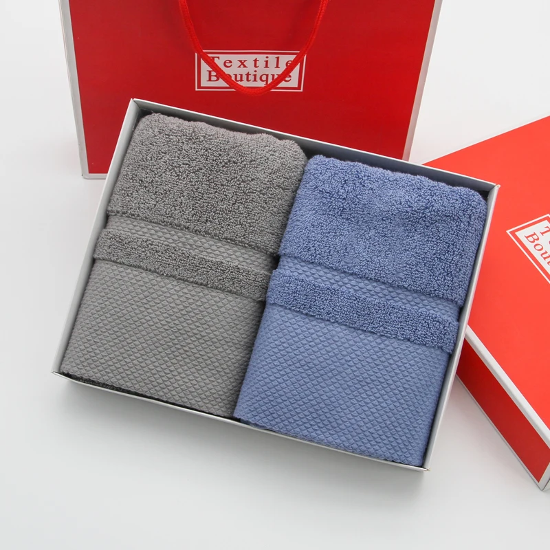 100% Cotton Knitted Super Soft Custom Logo Wedding Luxury Egyptian Cotton Towel Sets Eco-friendly Gift Box For Summer