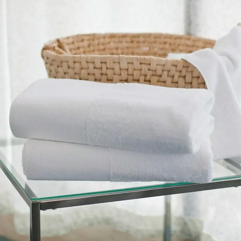 Fournitures hôtelières et domestiques Serviettes blanches premium 100 % coton Super qualité séchage rapide & serviette de bain compressée couleur unie