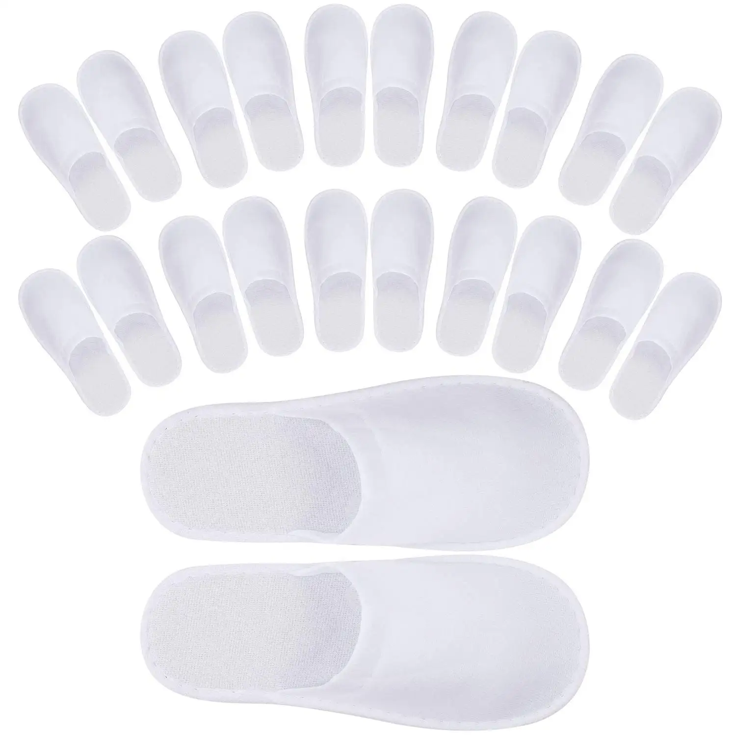 Paquete a Granel de 24 Pares de Zapatillas Desechables Antideslizantes para Spa, para Hotel, Viajes y Suministro FBA