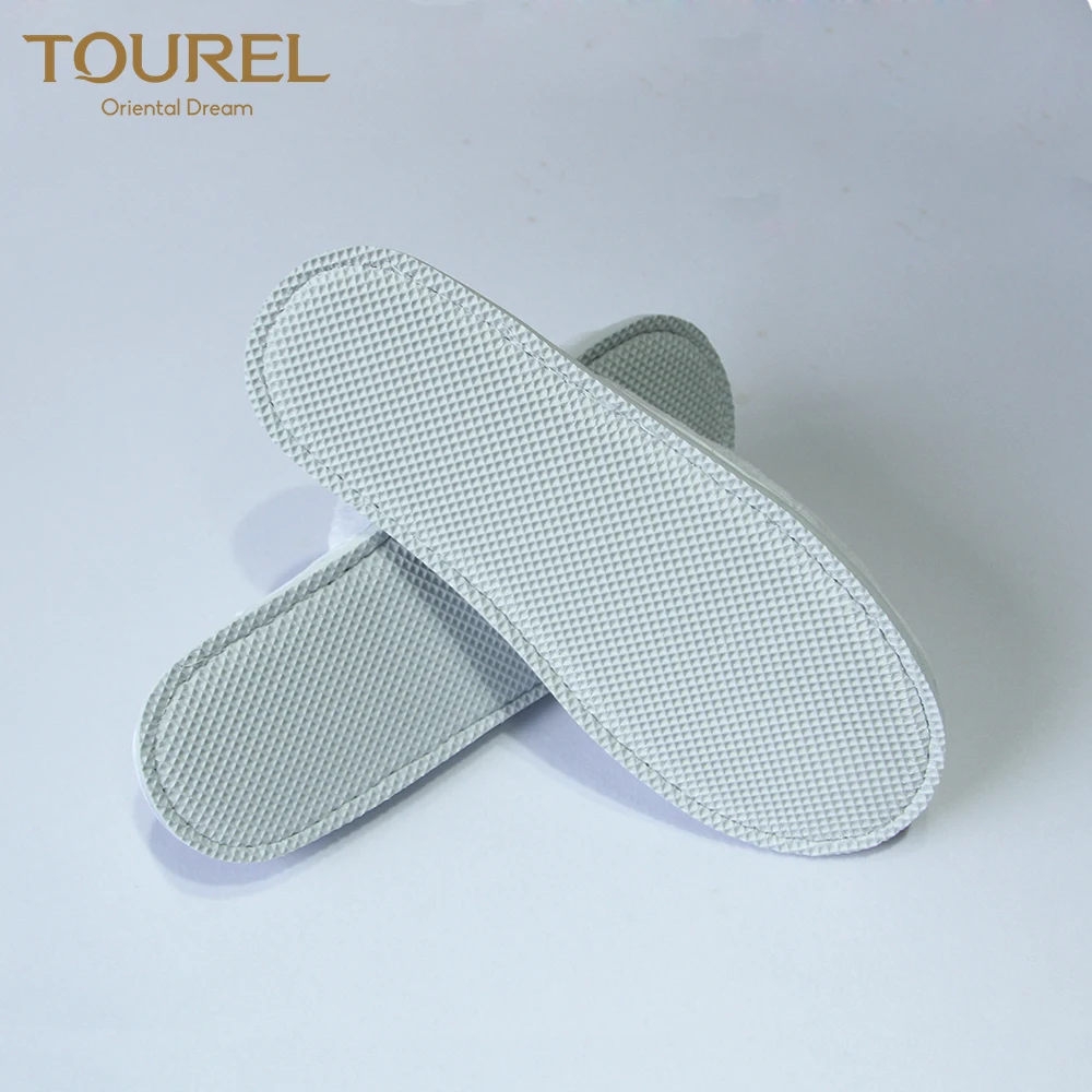 Hotel Amenities Hotel Room Disposable Slippers Eco-friendly Plush Material Unisex Closed Toe Wholesale Custom