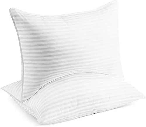 Natural Goose Down Feather 100% Cotton Pillow Hotel For Sleeping Down Custom Travel Pillow