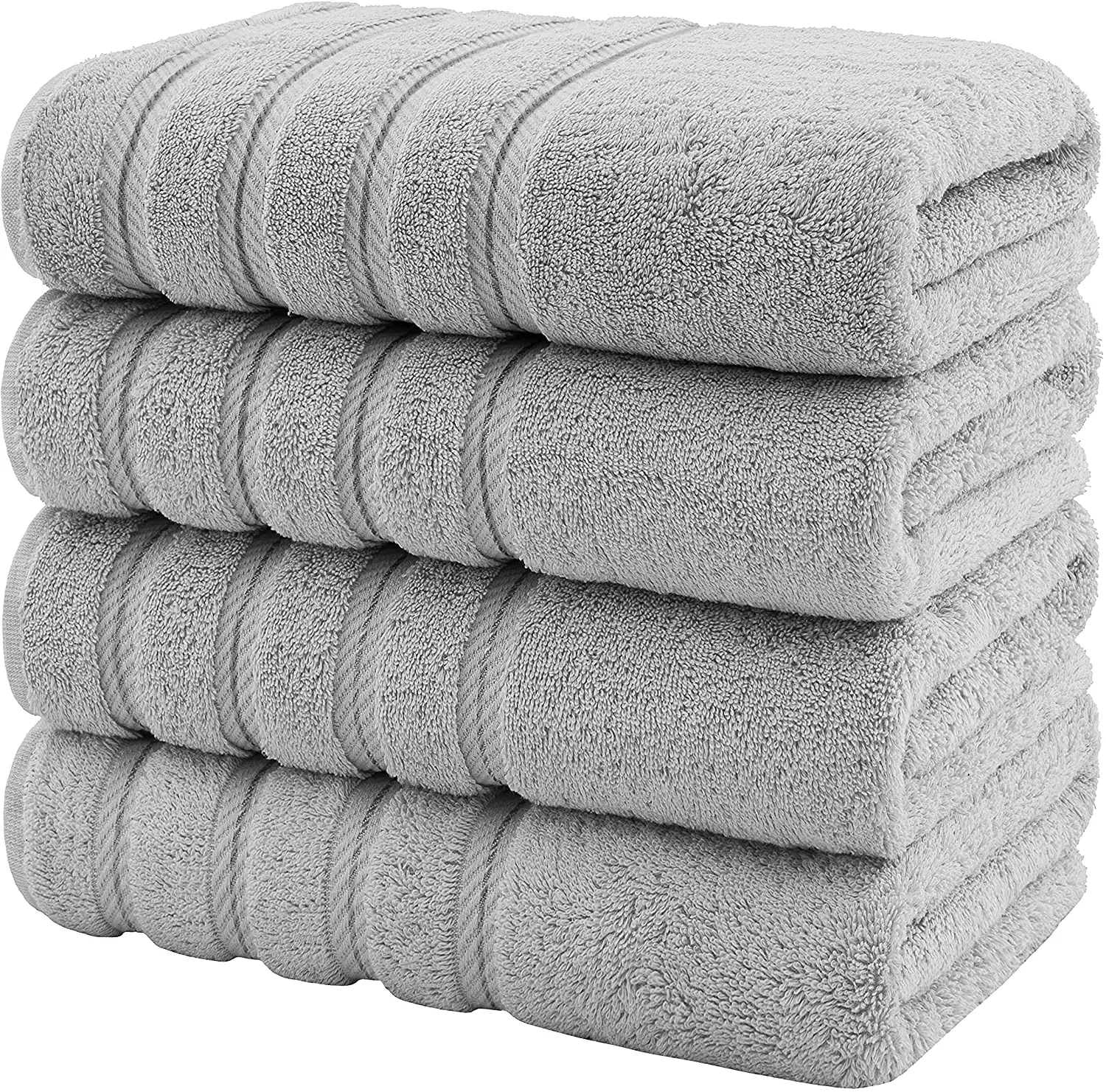 Ensemble de 6 serviettes en coton turc 100 % authentique de 500 g/m², comprenant une serviette de plage de style uni, jetable et compressée