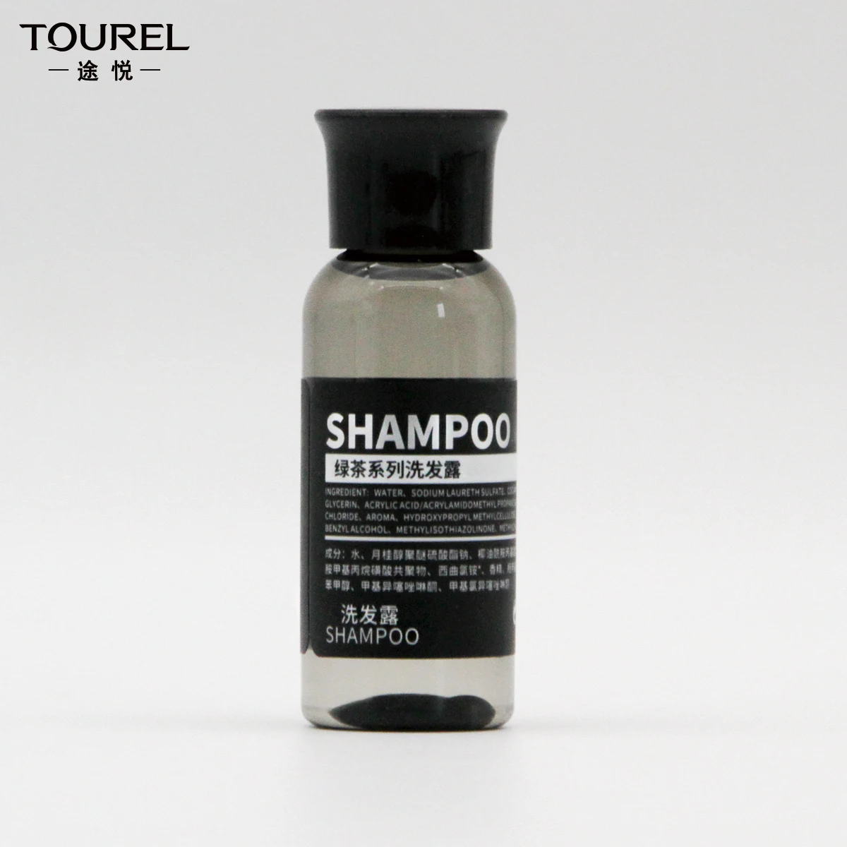 Contenant vide jetable de 30 ml pour articles de toilette d'hôtel, bouteille en plastique PET vide pour shampooing destinée aux articles de toilette d'hôtel