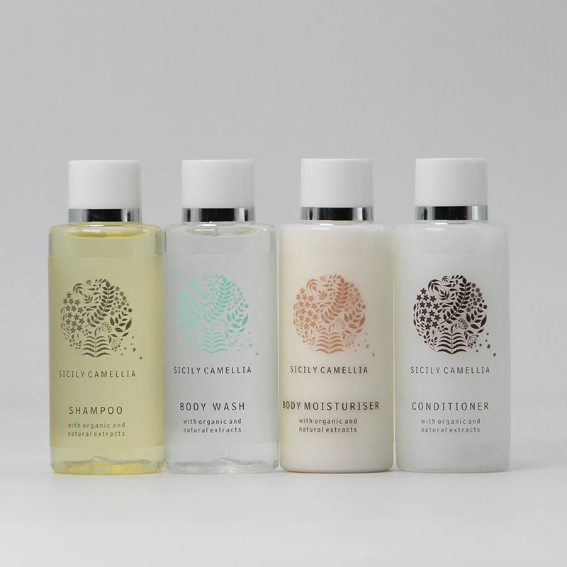 Shampoing Tourel 30 ml au thé vert, format voyage, luxe, écologique, articles de toilette jetables pour hôtel, biodégradables, certifié ISO