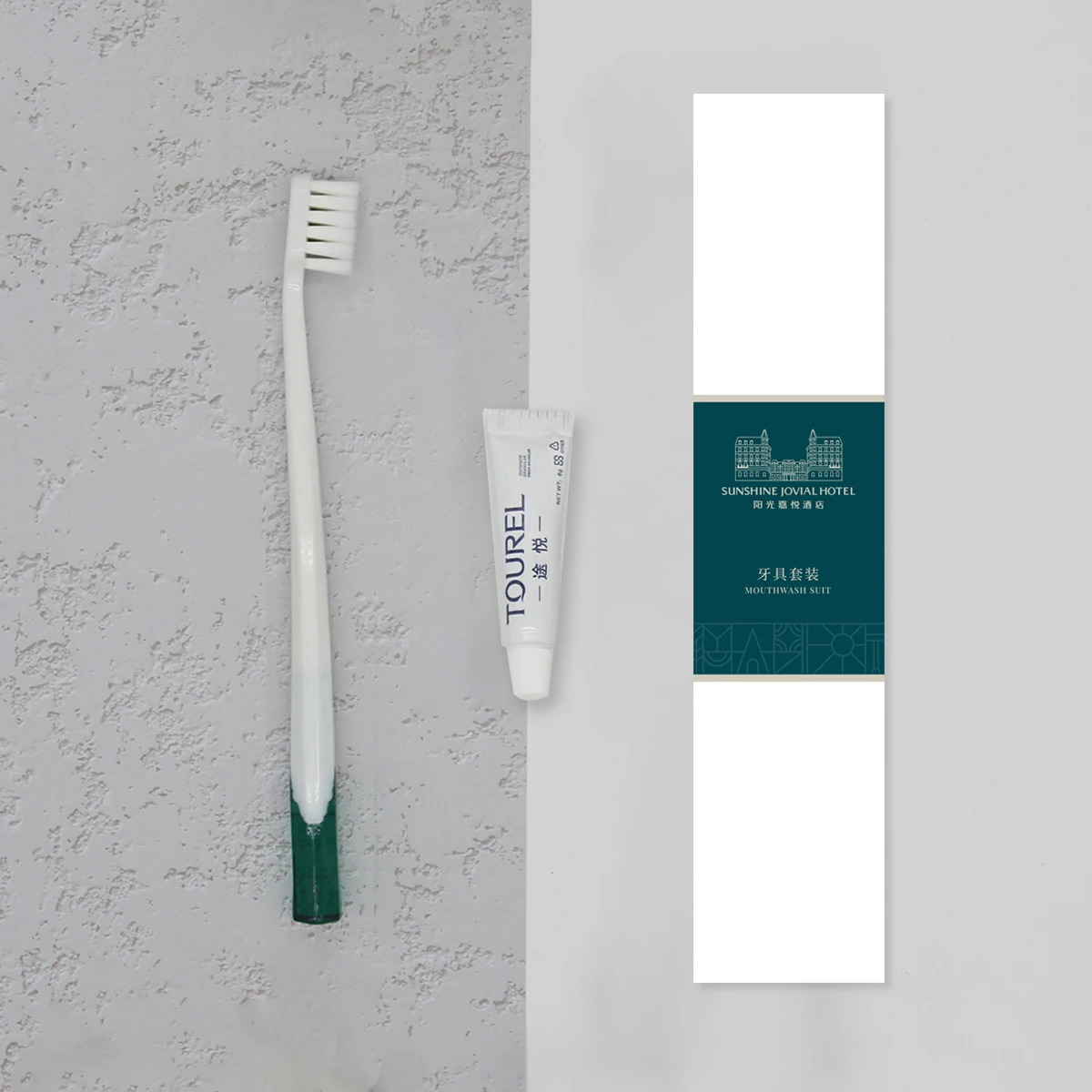 طقم أسنان disposable لمستلزمات الحمام للسفر والفنادق فرشاة أسنان ومعجون أسنان مستلزمات مطاعم وفنادق فرشاة ومعجون أسنان