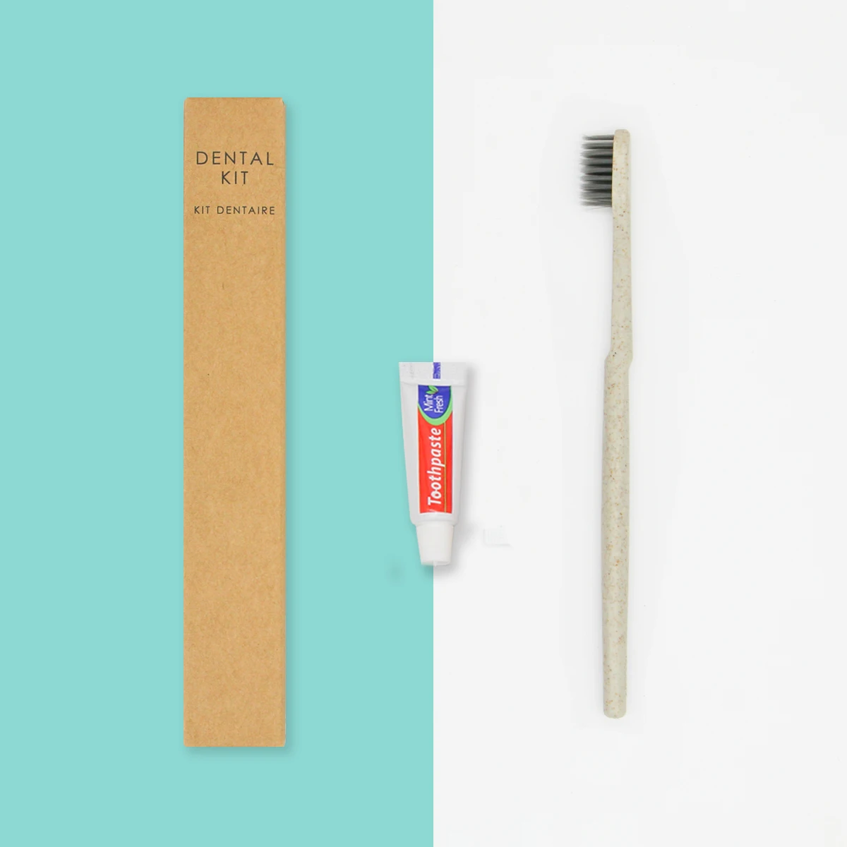 Kit Dental Desechable para Hotel, Cepillo de Dientes y Pasta Dental al Por Mayor Barato