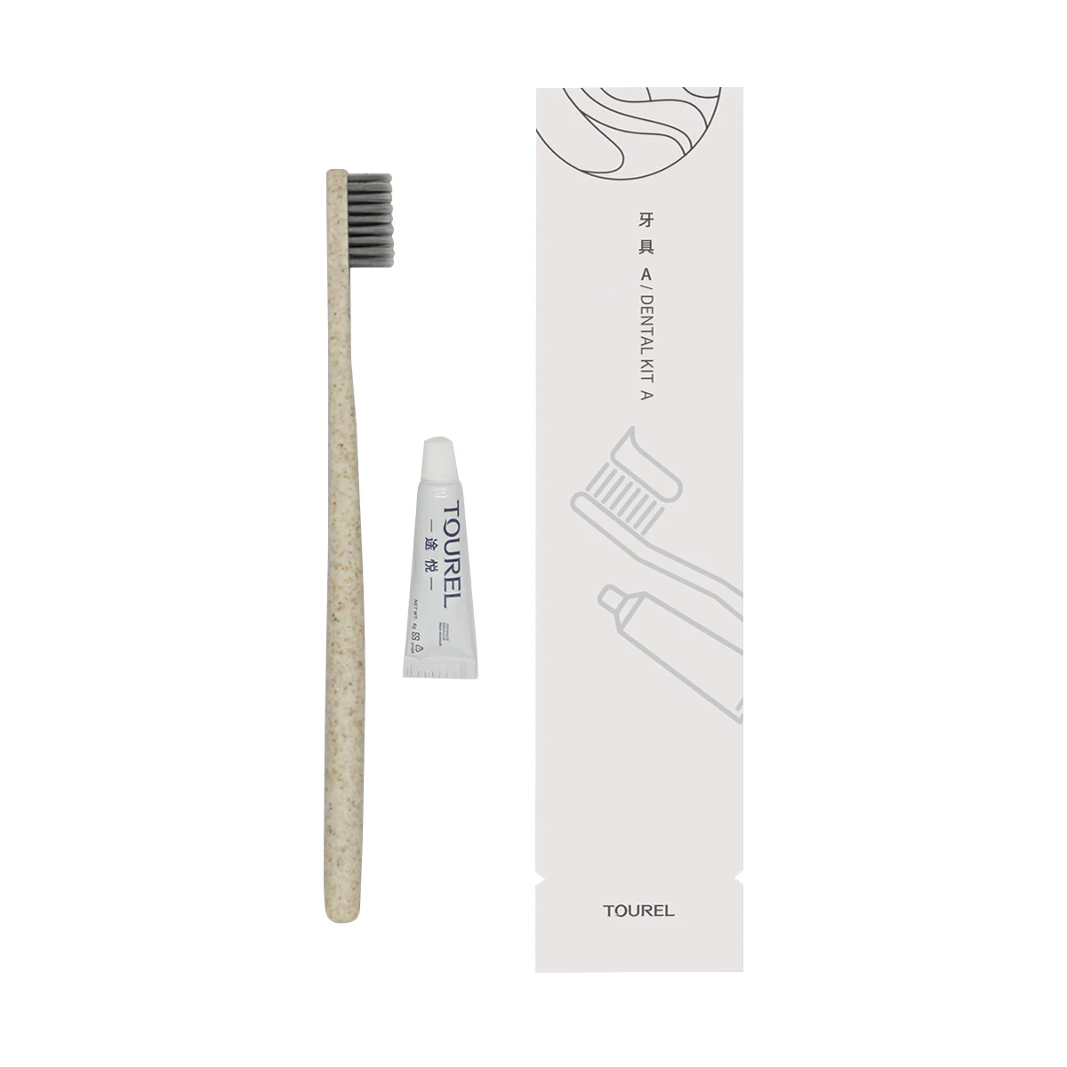 Disposable Battery Powered Foldable Hotel Amenities Dental Kit With Soft Bristle Toothbrush And Toothpaste