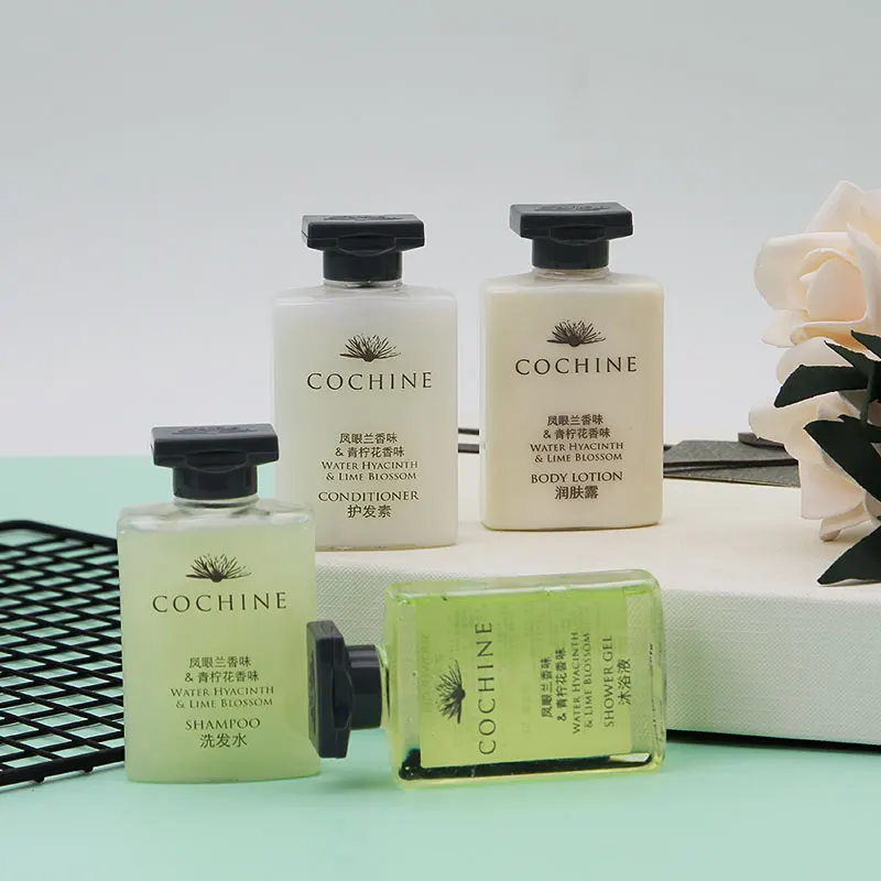 High End Hotel Spa Salon Center Luxury Hotel Amenities 35ml Empty Bottle Shampoo With Screw Cap