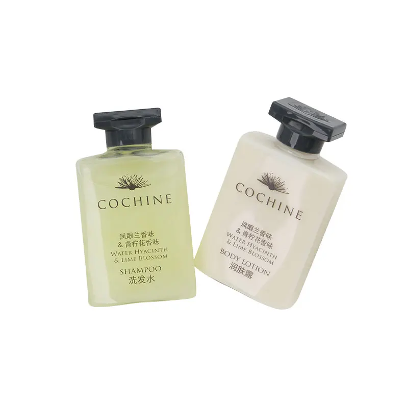 Botella de Amenidades de Baño para Hotel 50ml Champú Gel de Baño Acondicionador Loción Corporal de Primera Calidad