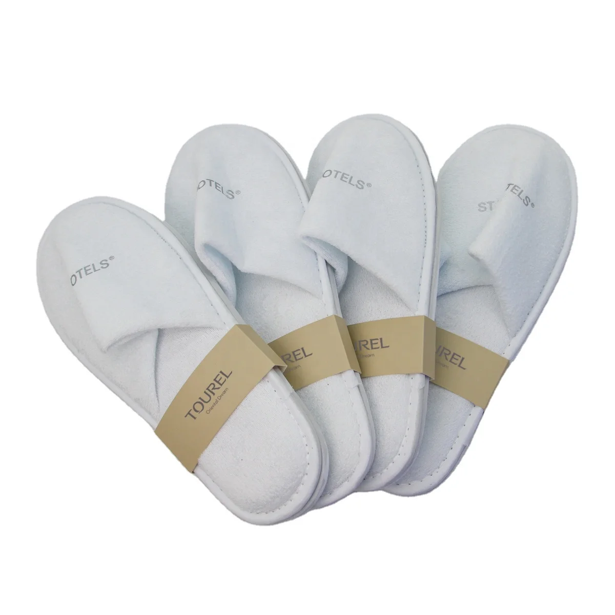 Unisex Luxury Hotel Spa Slippers Comfortable Indoor Travel Factory Production Perfect Amenities For Guests