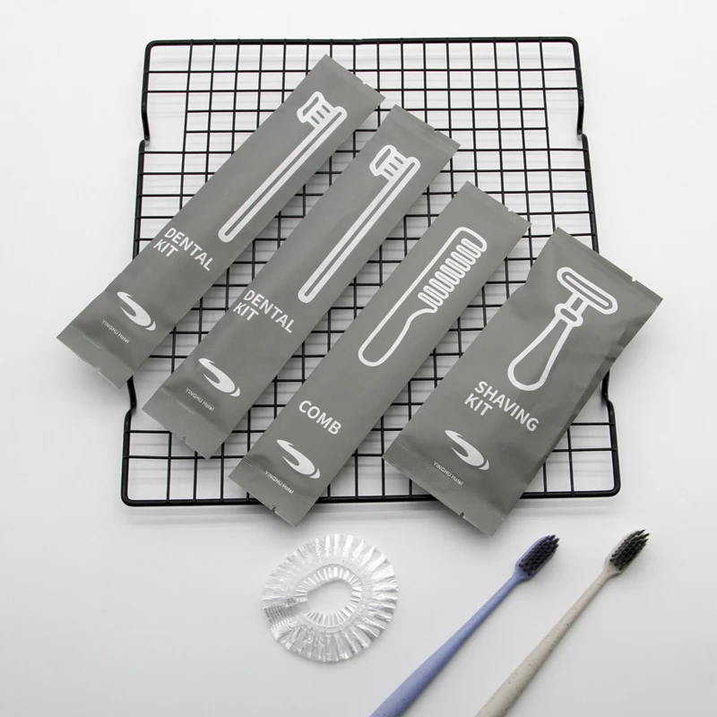 Champ&uacute; y Gel de Ba&ntilde;o de Marca Tourel para Habitaciones de Hotel de Lujo Set de Amenidades Mini Personalizable para Hotel Ecol&oacute;gico Certificado ISO Desechable