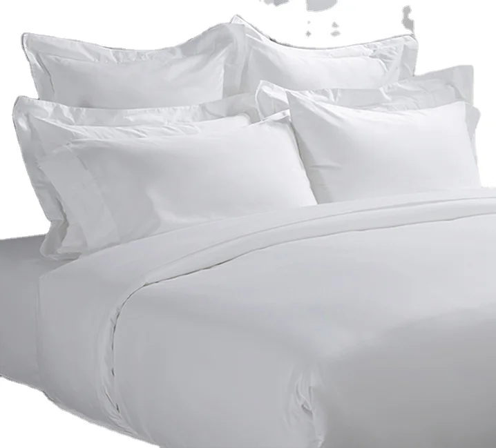 Ensemble de draps d'h&ocirc;tel avec &eacute;tiquette RFID standard Oeko-tex, technique tiss&eacute;e, style uni, 300 fils, 4 pi&egrave;ces de linge de lit
