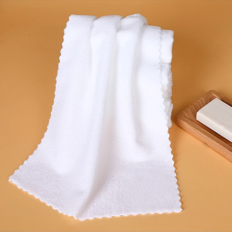 Serviette de bain jetable personnalisée en microfibre tricotée chaîne pour hôtel, visage, salon, manucure, nettoyage, compressée, super absorbante, écologique, unie