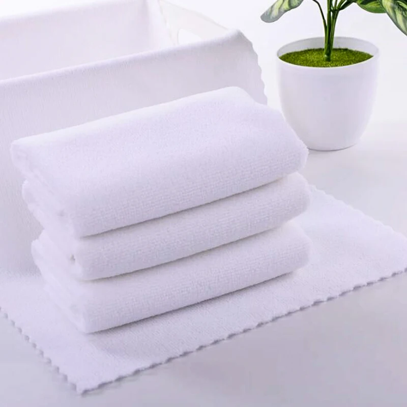Serviette de bain jetable personnalisée en microfibre tricotée chaîne pour hôtel, visage, salon, manucure, nettoyage, compressée, super absorbante, écologique, unie