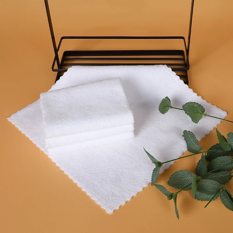 Serviette de bain jetable personnalisée en microfibre tricotée chaîne pour hôtel, visage, salon, manucure, nettoyage, compressée, super absorbante, écologique, unie