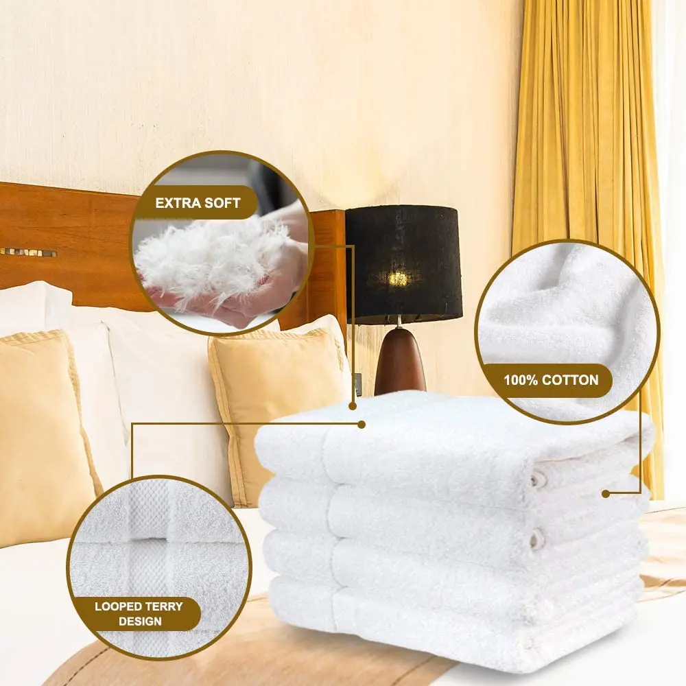 Ensemble de serviettes de bain d'hôtel en coton en gros, serviettes de visage jetables compressées personnalisées de style uni pour spa à domicile