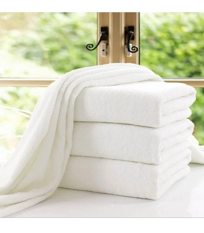 Ensemble de serviettes de bain d'hôtel en coton égyptien 600 g/m², blanc luxueux 70x140, 550 grammes, style uni, jetable et compressé, sans logo
