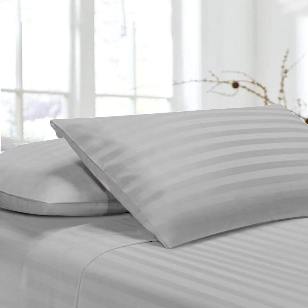 Collections Home Hotel Bedding Set Woven Plain Style Striped Pillowcase Juegos De Sabanas De Algodon Bedding Ensemble