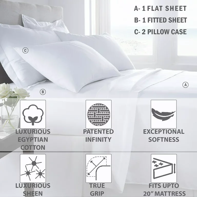 Luxury 100 Cotton Bedding Set 4-piece Embroidery Sheet With 300tc Woven Plain And Striped Pattern For Hotel Or Home Use