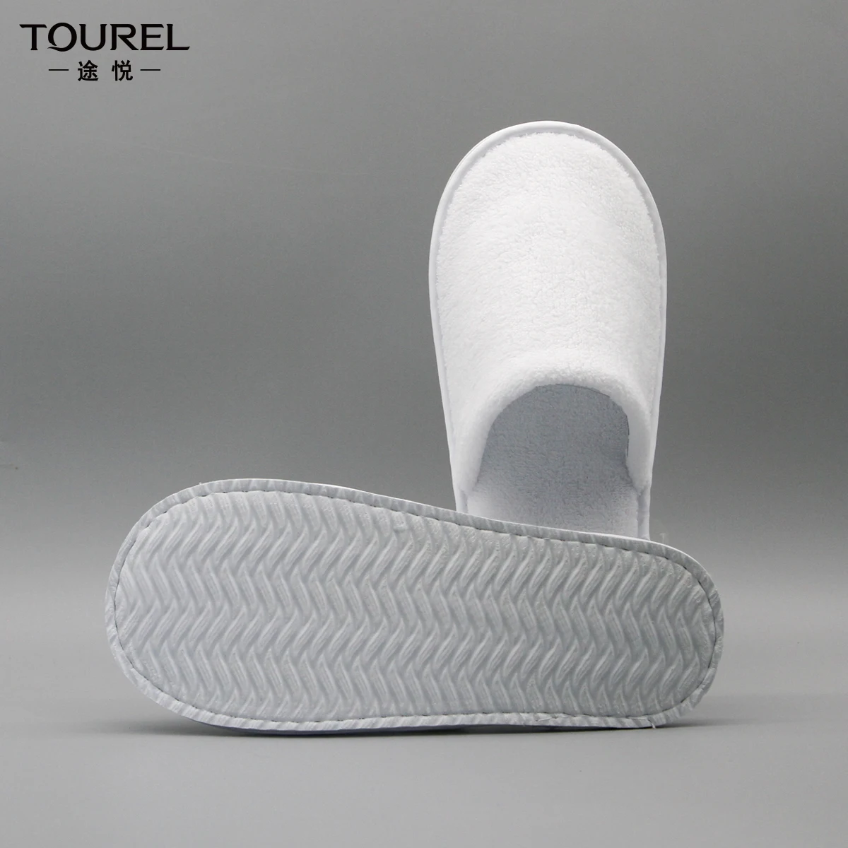 Custom White Close Toe Spa Slippers Comfortable Four Seasons Soft Bath Disposable For Hotels Hotel Amenities