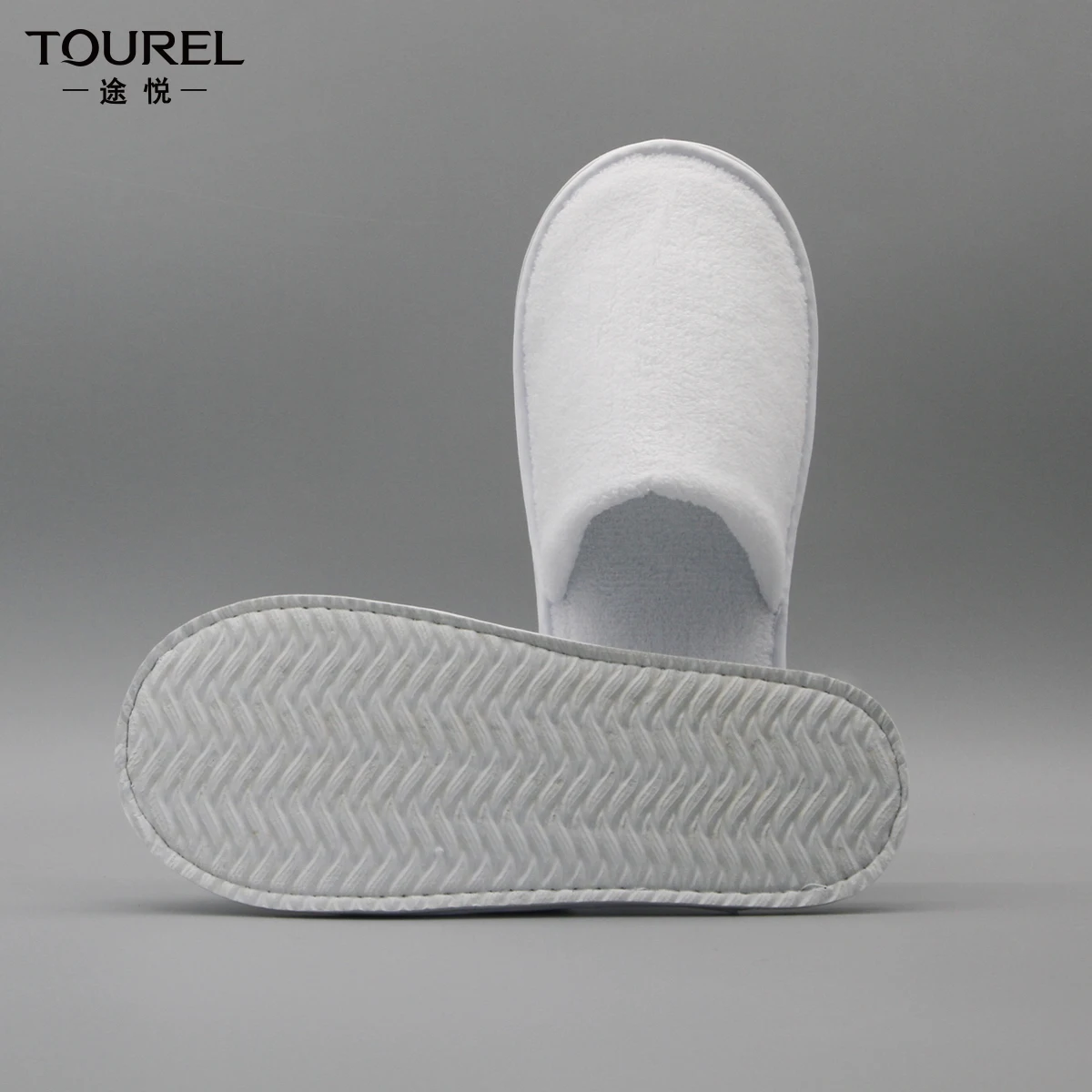 Cheap Luxury Soft Custom 5 Stars Closed Toe Washable White Coral Fleece Guests Room Disposable Hotel Slippers