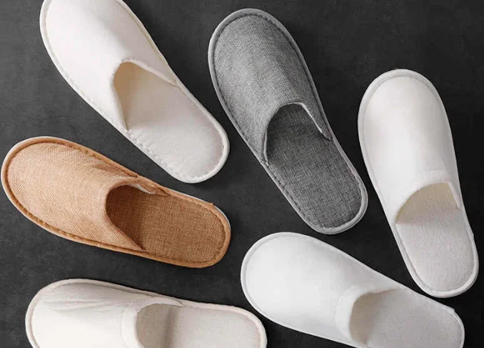 Wholesale Disposable Comfortable Hotel Room Slippers For Women Cheap Felt Sole Slides