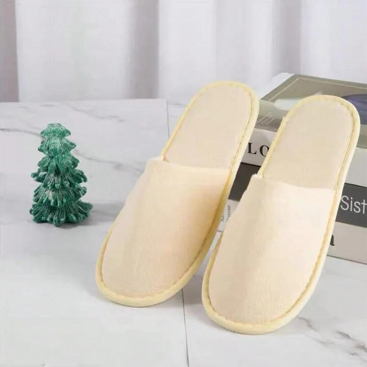 Chaussons jetables personnalisés de haute qualité pour spa en molleton corail blanc avec semelle EVA pour hommes et femmes