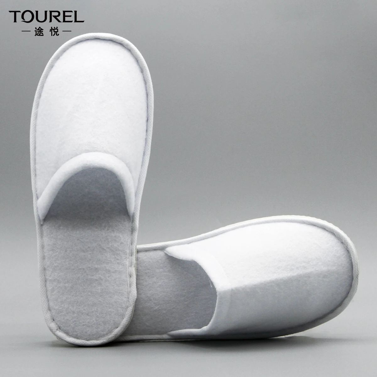 Manufacturer Custom Wholesale Cheap Personalized Disposable Non-woven Coral Fleece Eco Portable Closed Toe Hotel Slippers