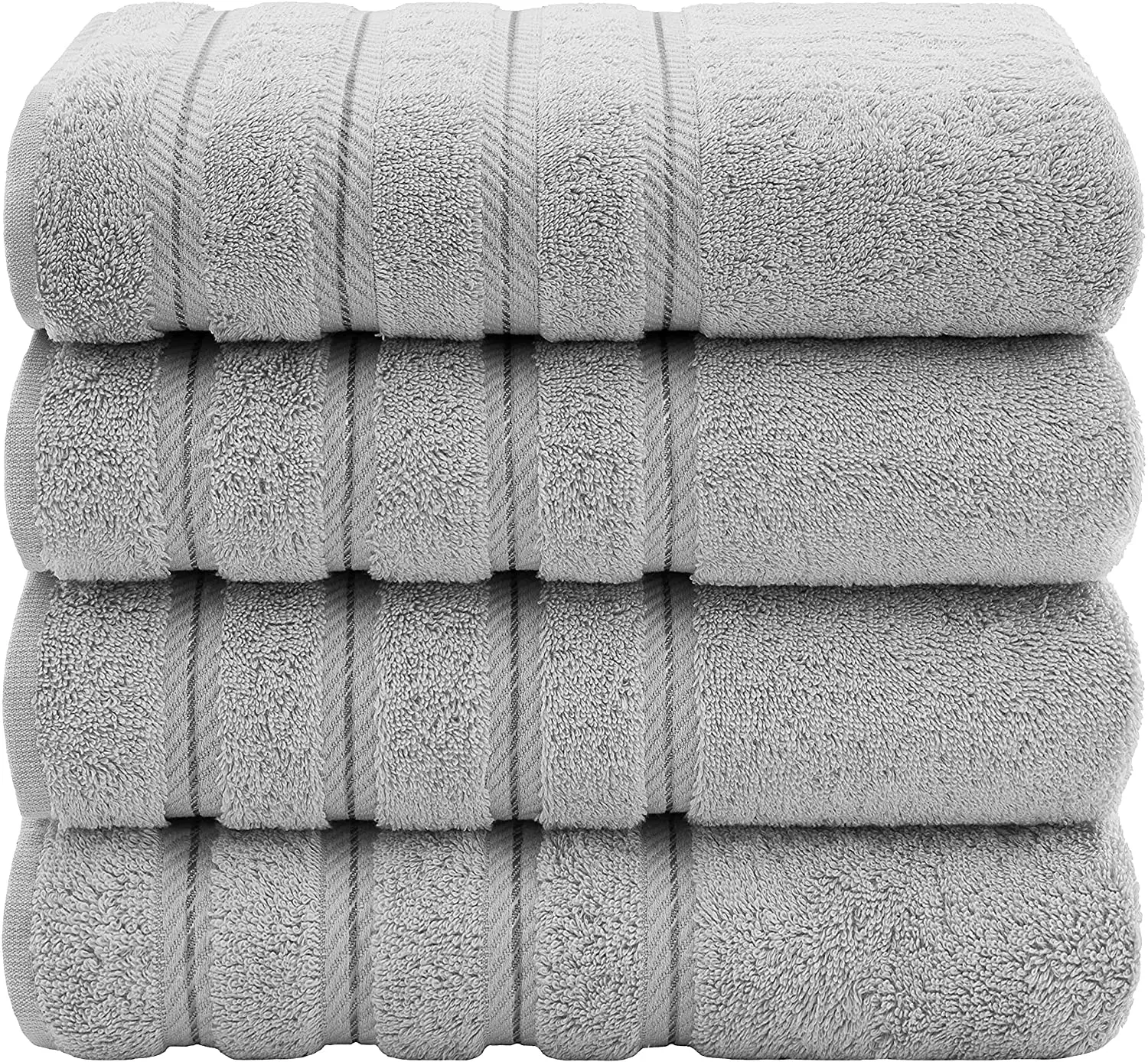 Serviettes de bain 100 % coton peigné filé à l'anneau, séchage rapide, très absorbantes, toucher doux, parfaites pour un usage quotidien