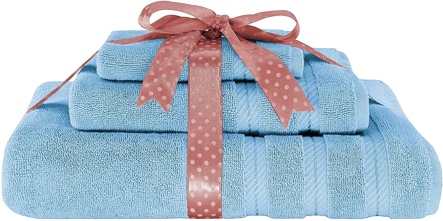 Ensemble de serviettes d'hôtel premium en coton 100 % à séchage rapide et serviettes de bain jetables blanches avec logo de marque personnalisé