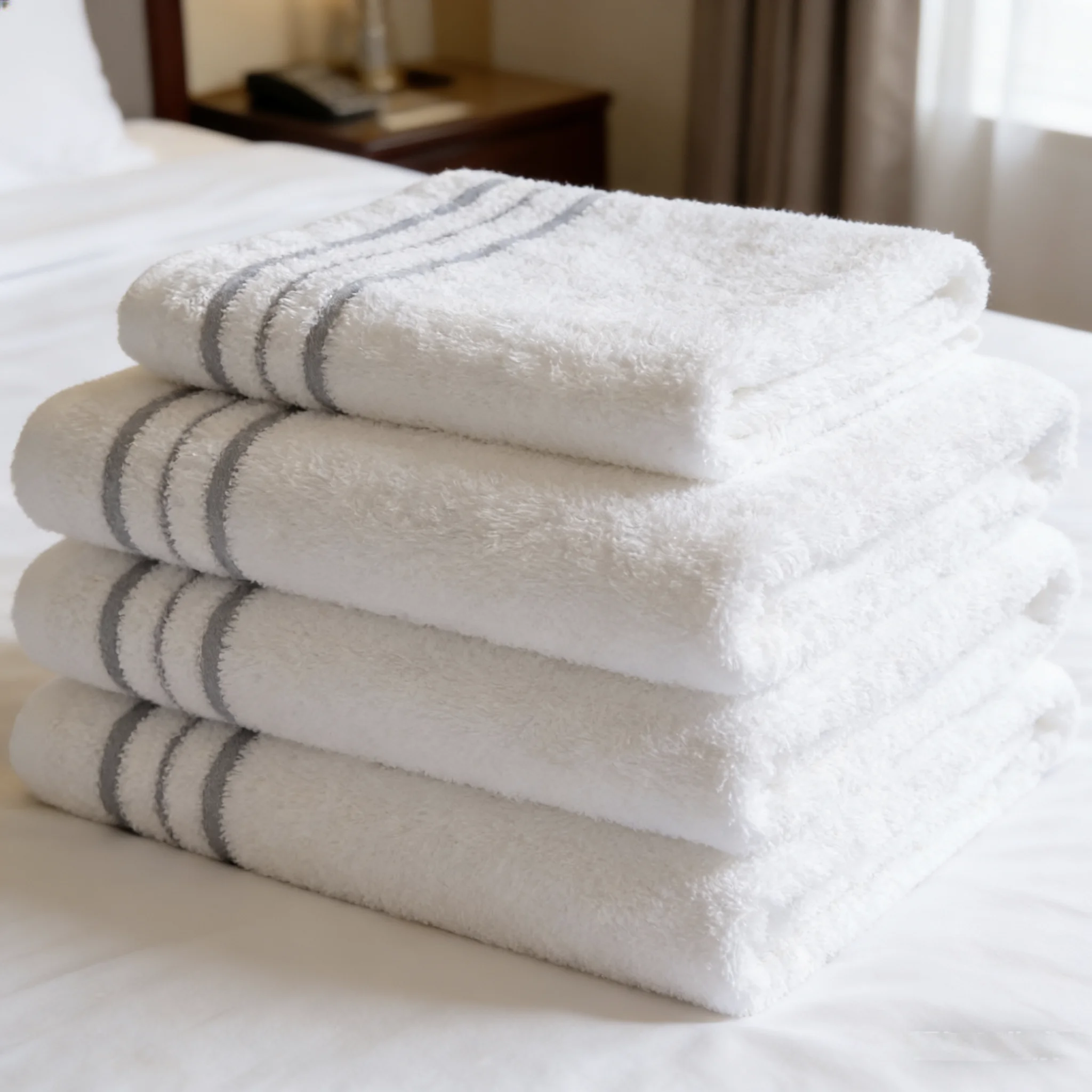Ensemble de serviettes de bain en coton doux, grand luxe, à logo personnalisé et à haute absorption, pour salle de bain et hôtel