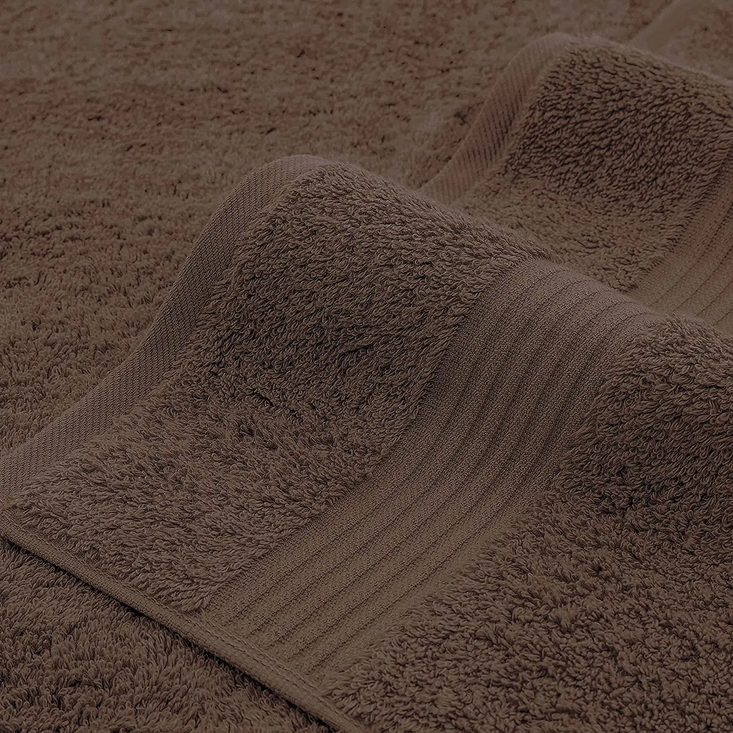 Serviettes de bain 100 % coton de qualité Hôtel & Spa, séchage rapide, jetables, style vague, douces, blanches, café, bleues, pour les mains et le visage