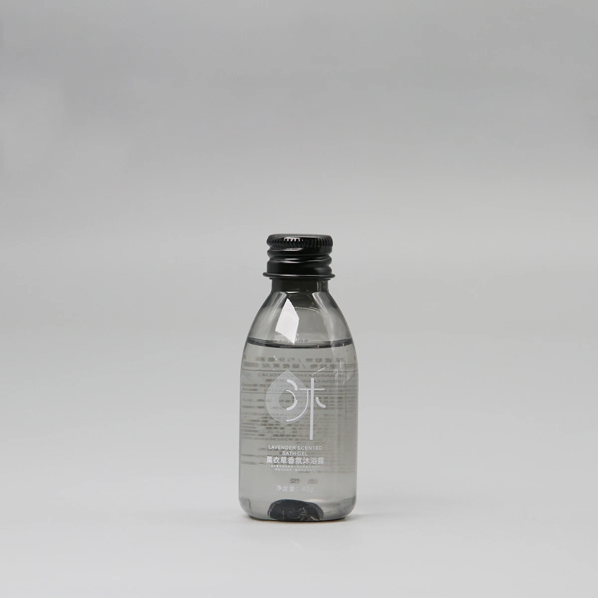Set de amenities de 40ml con botella personalizada, fragancia y etiqueta para hoteles de lujo, set de amenities desechables de tamaño hotel para viajes portátiles