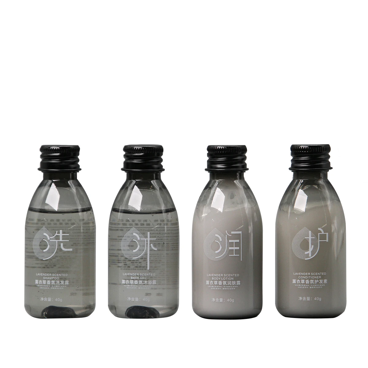 Wholesale Factory Price 40g Bottle Shampoo Bath Gel Custom Hotel Amenities Set Luxury Amenities Eco Friendly