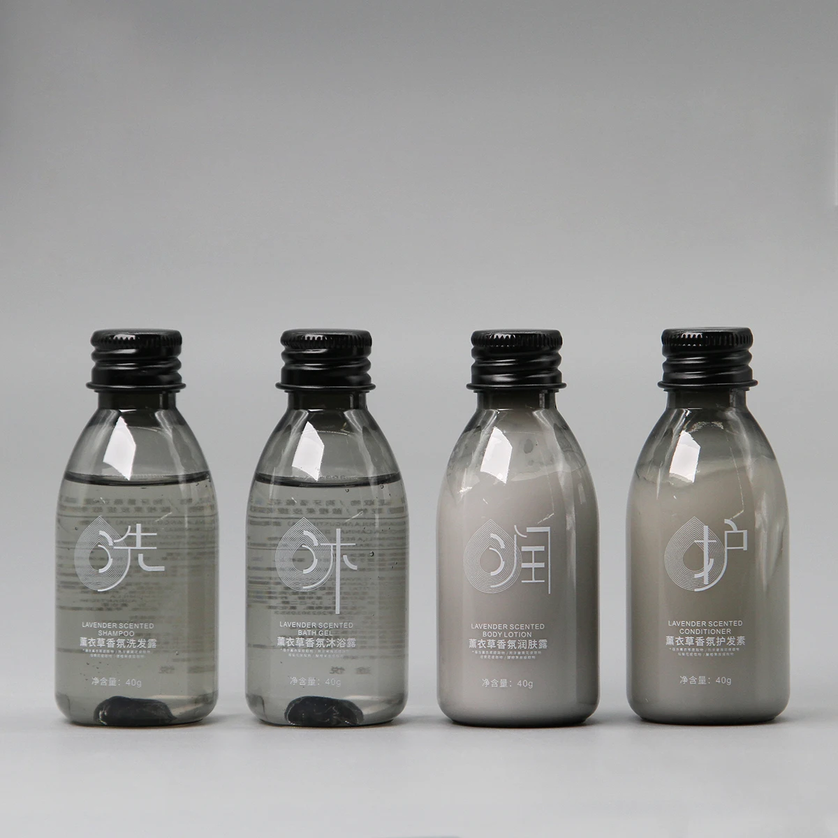 Wholesale Factory Price 40g Bottle Shampoo Bath Gel Custom Hotel Amenities Set Luxury Amenities Eco Friendly