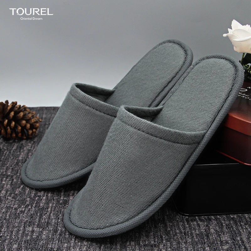 Zapatillas de hotel al por mayor para spa, tela para siesta, interiores y exteriores, amenidades premium
