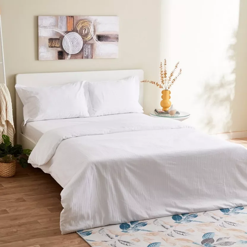 Parure de lit pour hôtel Nantong, ensemble de draps moderne toutes saisons, 100 % coton, 300 fils, linge de lit certifié Oeko-tex