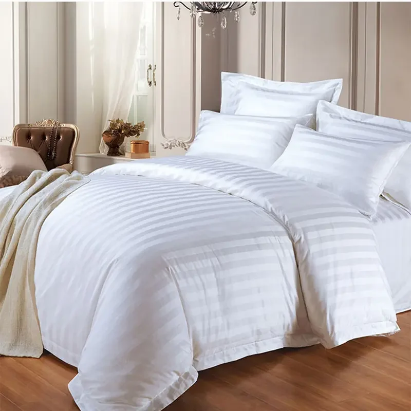 Draps de lit en coton &eacute;gyptien 100 % coton Draps de lit d'h&ocirc;tel