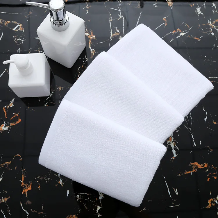 Serviettes de luxe pour hôtel jetables en pur coton éponge avec logo personnalisé, ensembles de serviettes de bain et de visage pour spa 33x33 cm en coton égyptien