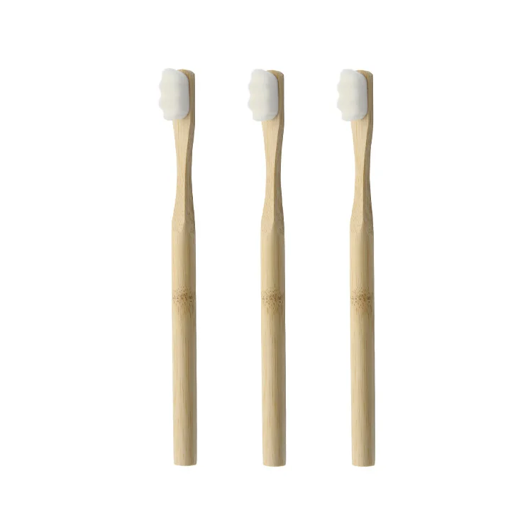 Eco-friendly Custom 10000 Natural Bristle Micro Fiber Toothbrush Ultra Soft Bamboo Micro Nano Toothbrush Disposable For Home Use