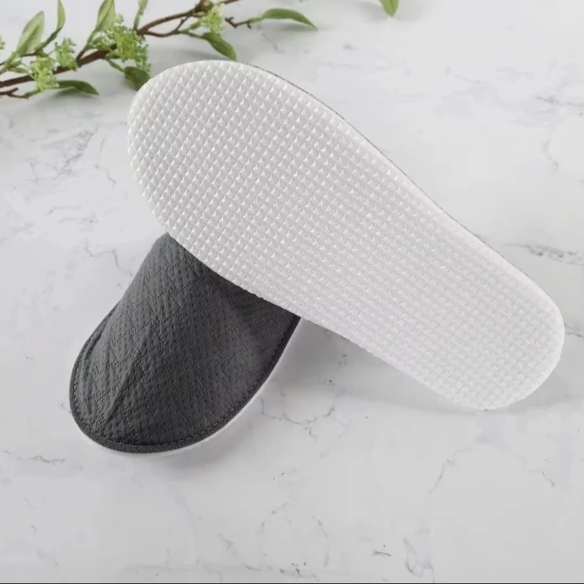 Low Moq Cheap Wholesale Hotel Spa Slippers Eco Biodegradable Plant Fiber Disposable Slippers Hotel Amenities