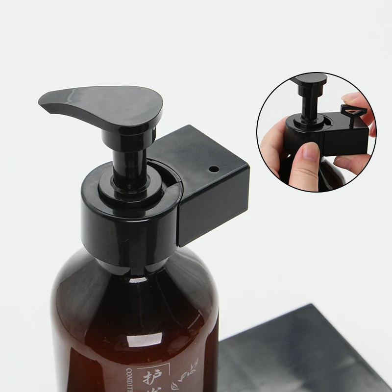 Support mural antivol en plastique pour distributeur de savon pour les mains avec serrure pour cuisine et salle de bain