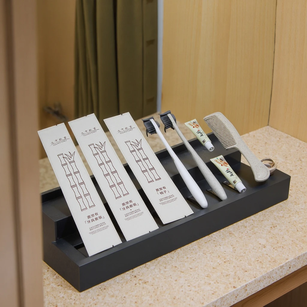 Custom Eco-friendly Sugarcane Paper Toiletries Set With Logo Printing For Hotel Amenities And Travel